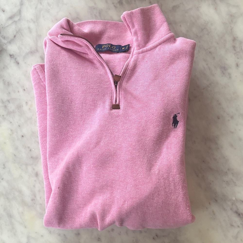 Men’s Ralph Lauren Pink Half-Zip Sweatshirt